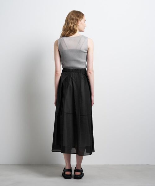 LANVIN en Bleu(ランバンオンブルー)の「シアータックフレアスカート(スカート・レディース・ブラック/イエロー・38/36)」の14枚目の写真