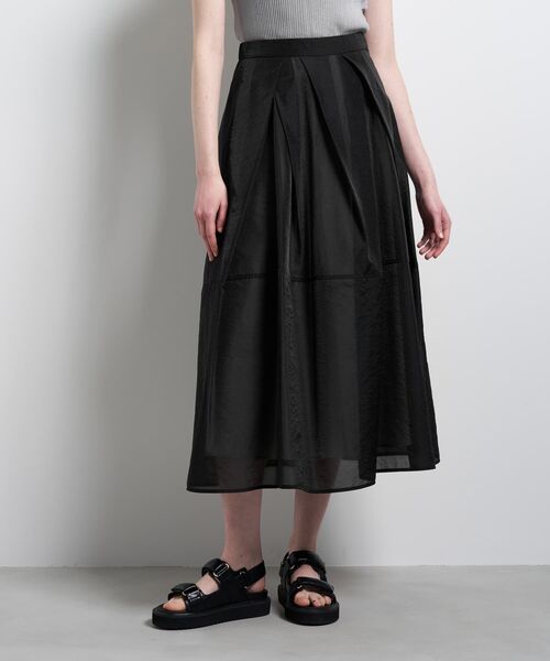 LANVIN en Bleu(ランバンオンブルー)の「シアータックフレアスカート(スカート・レディース・ブラック/イエロー・38/36)」の15枚目の写真