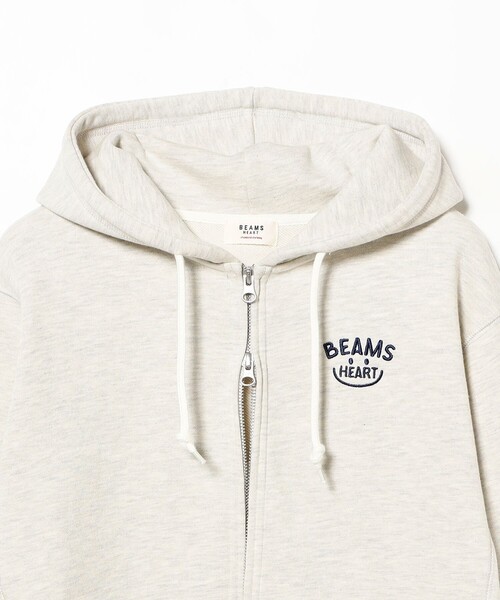 BEAMS HEART(ビームスハート)の「スマイル 刺繍 ジップパーカー(パーカー・レディース・ホワイト系その他5/ライトグレー/ネイビー・FREE)」の10枚目の写真