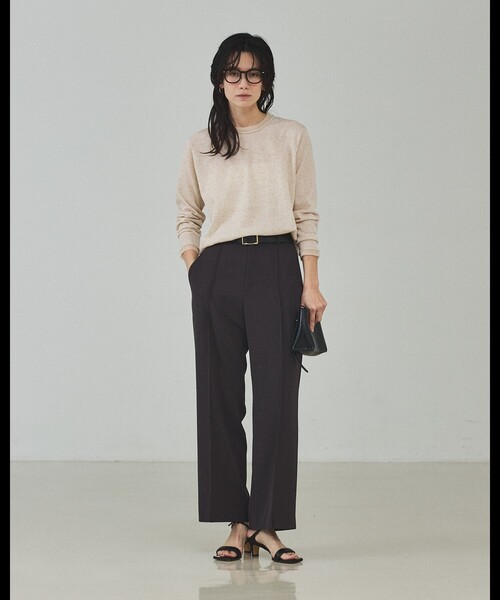 qualite（カリテ）の「シアーミックスニットプルオーバー/オフィスカジュアル/春服（ニット/セーター・レディース・ライトベージュ/グリーン/グレー・フリー）」の8枚目の写真