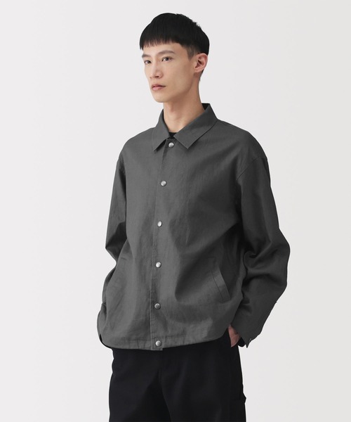 MUJI Labo(ムジラボ)の「〔MUJI Labo〕紳士 太番手リネンドローストリングジャケット(その他アウター・メンズ・ブラック/チャコールグレー・S/L/M/XL)」の1枚目の写真