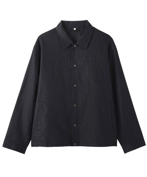 MUJI Labo(ムジラボ)の「〔MUJI Labo〕紳士 太番手リネンドローストリングジャケット(その他アウター・メンズ・ブラック/チャコールグレー・S/L/M/XL)」の6枚目の写真