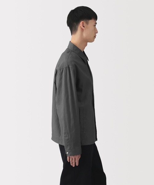 MUJI Labo(ムジラボ)の「〔MUJI Labo〕紳士 太番手リネンドローストリングジャケット(その他アウター・メンズ・ブラック/チャコールグレー・S/L/M/XL)」の9枚目の写真