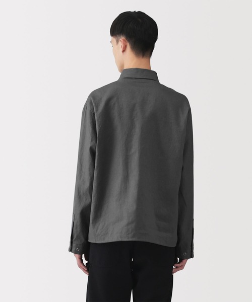 MUJI Labo(ムジラボ)の「〔MUJI Labo〕紳士 太番手リネンドローストリングジャケット(その他アウター・メンズ・ブラック/チャコールグレー・S/L/M/XL)」の10枚目の写真