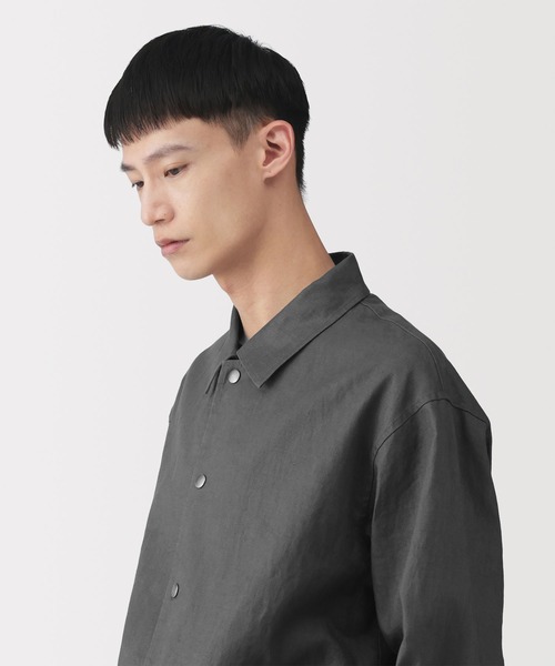 MUJI Labo(ムジラボ)の「〔MUJI Labo〕紳士 太番手リネンドローストリングジャケット(その他アウター・メンズ・ブラック/チャコールグレー・S/L/M/XL)」の11枚目の写真