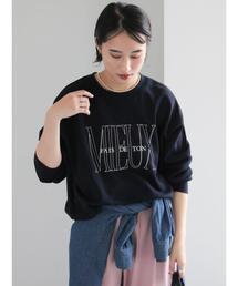 Te chichi | 裏毛ロゴプリントスウェット(Tシャツ/カットソー)