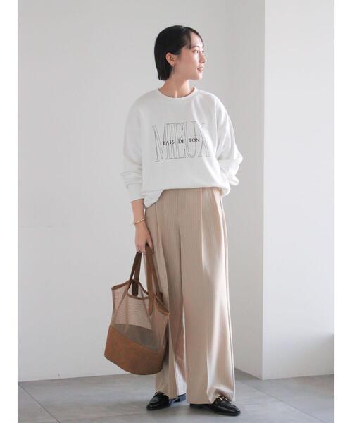 Te chichi（テチチ）の「裏毛ロゴプリントスウェット（Tシャツ/カットソー・レディース・ネイビー/グレー/オフホワイト・F）」の11枚目の写真