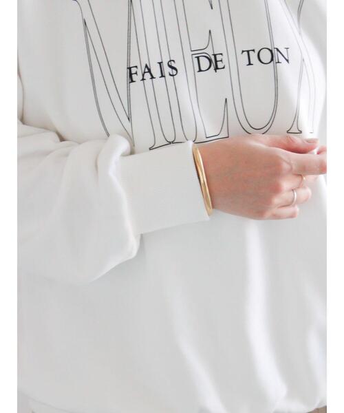 Te chichi（テチチ）の「裏毛ロゴプリントスウェット（Tシャツ/カットソー・レディース・ネイビー/グレー/オフホワイト・F）」の16枚目の写真