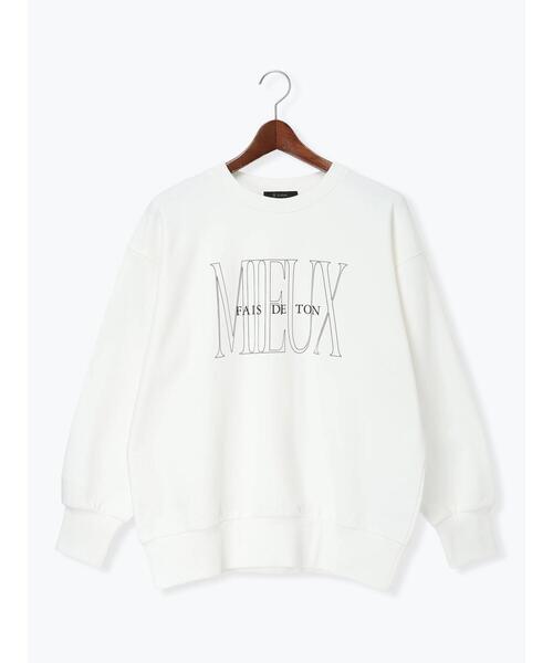 Te chichi（テチチ）の「裏毛ロゴプリントスウェット（Tシャツ/カットソー・レディース・ネイビー/グレー/オフホワイト・F）」の17枚目の写真