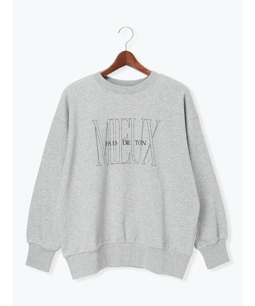 Te chichi（テチチ）の「裏毛ロゴプリントスウェット（Tシャツ/カットソー・レディース・ネイビー/グレー/オフホワイト・F）」の19枚目の写真