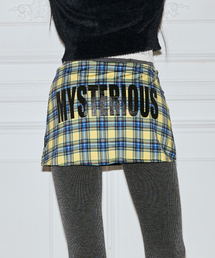 THE MYSTERIOUS HOTEL（ザミステリアスホテル）の「MOON CHECK MINI SKIRT PT [YELLOW]（スカート）」