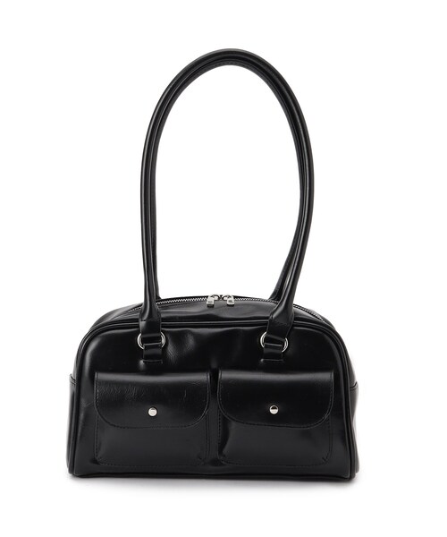 SHOO・LA・RUE（シューラルー）の「フラップポケット横長ボストンバッグ（ボストンバッグ・レディース・シルバー/ブラック・00）」の12枚目の写真