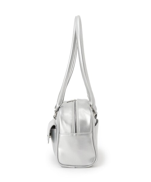 SHOO・LA・RUE（シューラルー）の「フラップポケット横長ボストンバッグ（ボストンバッグ・レディース・シルバー/ブラック・00）」の14枚目の写真