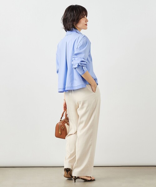 NOLLEY’S(ノーリーズ)の「ウォッシャブルレイヤード風ショート丈シャツ(シャツ/ブラウス・レディース・ベビーピンク/サックスブルー/ホワイト・38)」の6枚目の写真