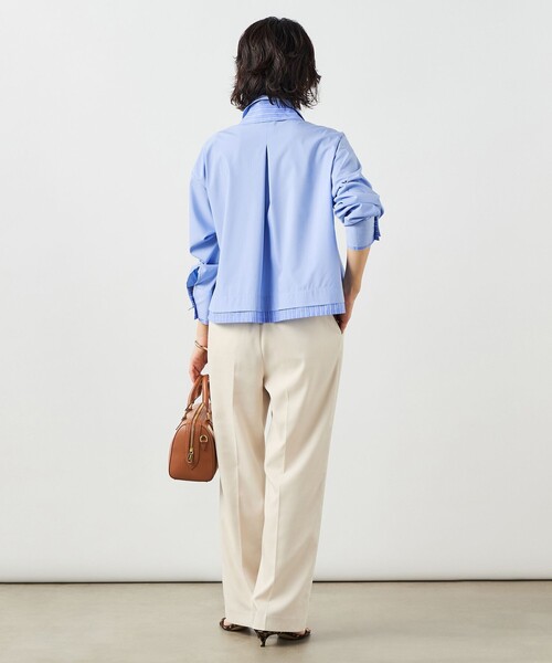 NOLLEY’S(ノーリーズ)の「ウォッシャブルレイヤード風ショート丈シャツ(シャツ/ブラウス・レディース・ベビーピンク/サックスブルー/ホワイト・38)」の7枚目の写真