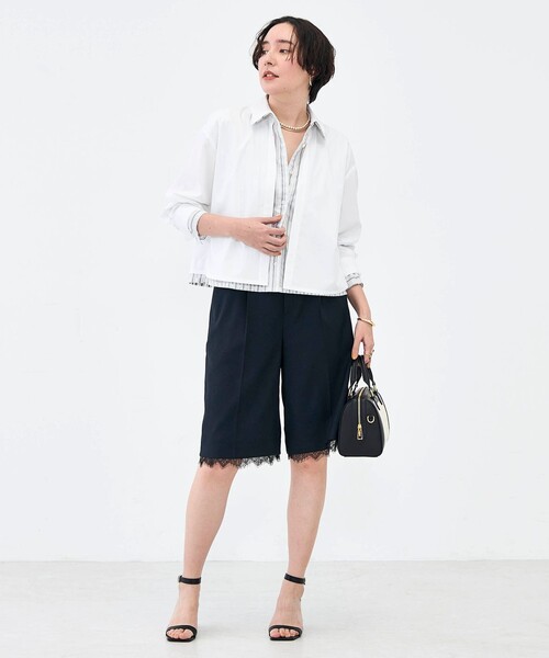 NOLLEY’S(ノーリーズ)の「ウォッシャブルレイヤード風ショート丈シャツ(シャツ/ブラウス・レディース・ベビーピンク/サックスブルー/ホワイト・38)」の15枚目の写真