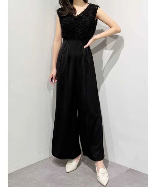 MERCURYDUO（マーキュリーデュオ）の「チュールフリルドッキングロンパース（ドレス・レディース・ライトグレー/ブラック・MEDIUM/SMALL）」の9枚目の写真