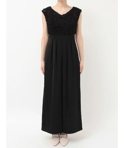 MERCURYDUO（マーキュリーデュオ）の「チュールフリルドッキングロンパース（ドレス・レディース・ライトグレー/ブラック・MEDIUM/SMALL）」の15枚目の写真