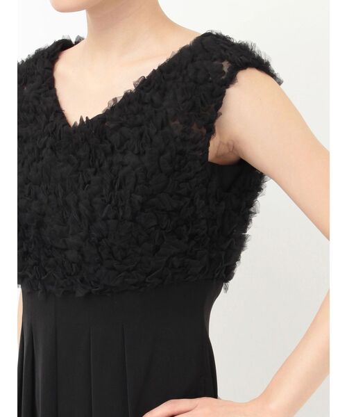 MERCURYDUO（マーキュリーデュオ）の「チュールフリルドッキングロンパース（ドレス・レディース・ライトグレー/ブラック・MEDIUM/SMALL）」の19枚目の写真