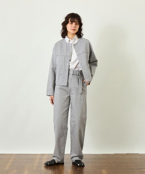 MACKINTOSH PHILOSOPHY(マッキントッシュ フィロソフィー)の「【GREY LABEL】デニムノーカラートラッカージャケット(ノーカラージャケット・レディース・ブルー/ダークネイビー/グレー系その他・2)」の12枚目の写真