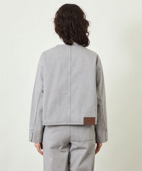 MACKINTOSH PHILOSOPHY(マッキントッシュ フィロソフィー)の「【GREY LABEL】デニムノーカラートラッカージャケット(ノーカラージャケット・レディース・ブルー/ダークネイビー/グレー系その他・2)」の7枚目の写真