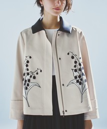 STRAWBERRY-FIELDS（ストロベリーフィールズ）の「ミュゲ_すずらん刺繍ショートコート（その他アウター）」