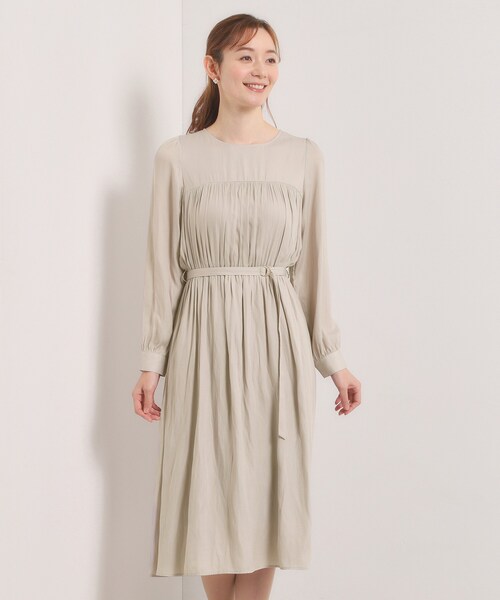 ITS'DEMO（イッツデモ）の「【入卒／手洗い可】サテンベルト付きワンピース（ワンピース・レディース・ブラック/ベビーピンク/ナチュラル・00）」の15枚目の写真