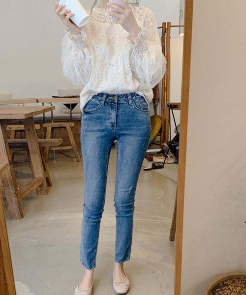 GLAMOROUS JANE（グラマラスジェーン）の「レースハイネックブラウス（シャツ/ブラウス・レディース・ベージュ/ホワイト・L/M）」の6枚目の写真