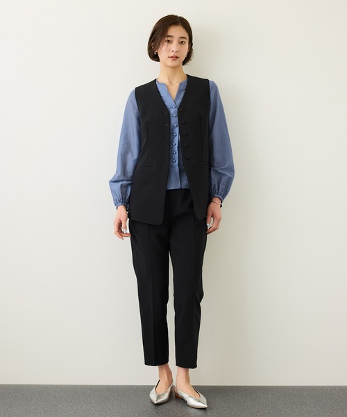 ROPE'（ロペ）の「カールマイヤーウエストタックペプラムブラウス/イージーケア（シャツ/ブラウス・レディース・ブルー系その他4/ピンク系その他2・38）」の15枚目の写真