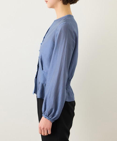 ROPE'（ロペ）の「カールマイヤーウエストタックペプラムブラウス/イージーケア（シャツ/ブラウス・レディース・ブルー系その他4/ピンク系その他2・38）」の7枚目の写真