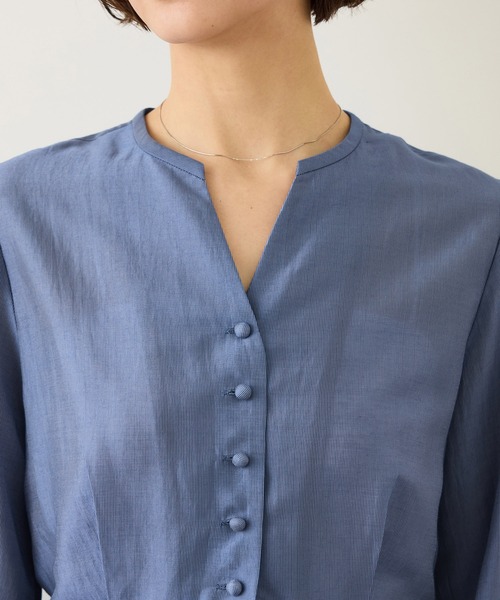 ROPE'（ロペ）の「カールマイヤーウエストタックペプラムブラウス/イージーケア（シャツ/ブラウス・レディース・ブルー系その他4/ピンク系その他2・38）」の10枚目の写真