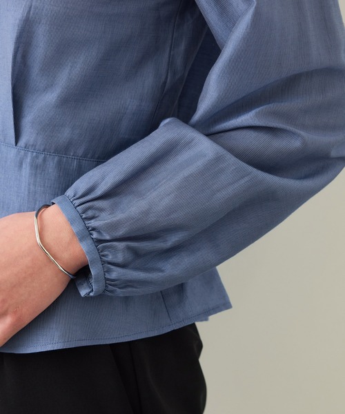 ROPE'（ロペ）の「カールマイヤーウエストタックペプラムブラウス/イージーケア（シャツ/ブラウス・レディース・ブルー系その他4/ピンク系その他2・38）」の11枚目の写真