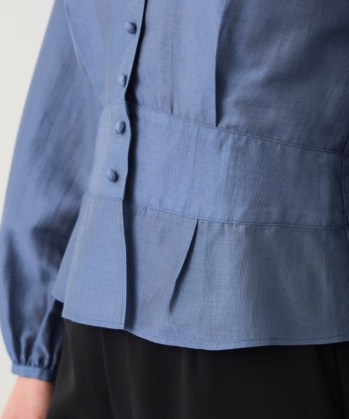 ROPE'（ロペ）の「カールマイヤーウエストタックペプラムブラウス/イージーケア（シャツ/ブラウス・レディース・ブルー系その他4/ピンク系その他2・38）」の12枚目の写真