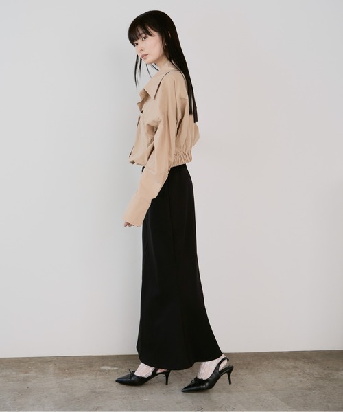 Siel(シエル)の「ポンチ素材 マーメイドスカート(スカート・レディース・グレー/ブラック・FREE)」の21枚目の写真