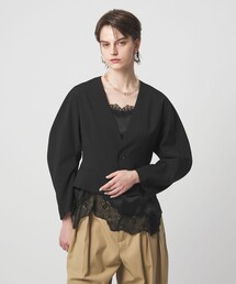 ASTRAET | <ASTRAET>カーブスリーブ ノーカラージャケット(ノーカラージャケット)