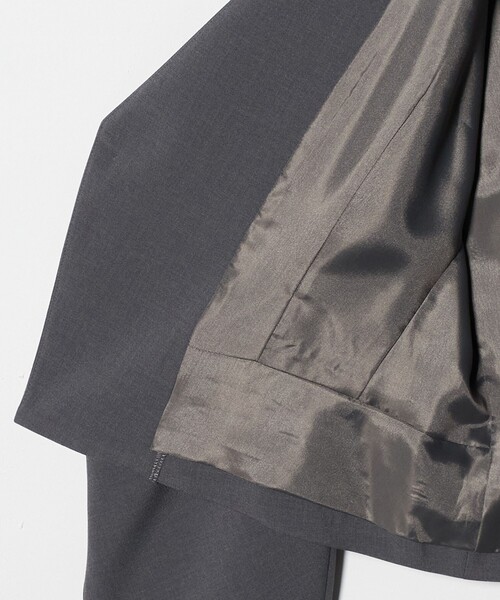 ASTRAET（アストラット）の「＜ASTRAET＞カーブスリーブ ノーカラージャケット（ノーカラージャケット・レディース・ブラック/グレー系・FREE）」の14枚目の写真