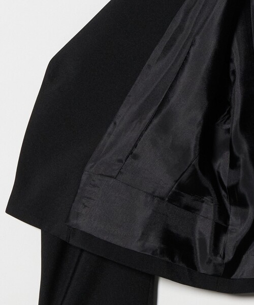 ASTRAET（アストラット）の「＜ASTRAET＞カーブスリーブ ノーカラージャケット（ノーカラージャケット・レディース・ブラック/グレー系・FREE）」の19枚目の写真