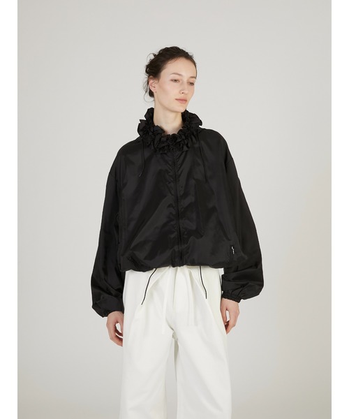 crinkle crinkle crinkle（クリンクルクリンクルクリンクル）の「【crinkle crinkle crinkle】【griguri】pocketable wind breaker/ポケッタブルウインドブレーカー（ブルゾン・レディース・ブラック/レッド・FREE）」の8枚目の写真