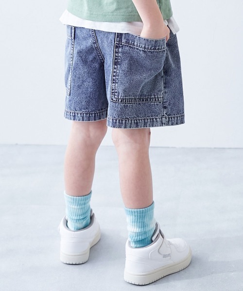 希少【新品】muta デニムハーフパンツ ダッドポケット ライトオンスデニム ハーフパンツ（デニムパンツ