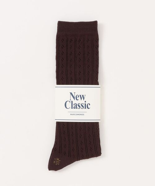MARCOMONDE(マルコモンド)の「【MARCOMONDE】eyelet socks 120IR-30C(ソックス/靴下・レディース・ダークグリーン/ホワイト/ダークブラウン/ライトイエロー/ブルー/ブラック・FREE)」の4枚目の写真