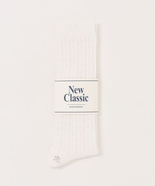 MARCOMONDE(マルコモンド)の「【MARCOMONDE】eyelet socks 120IR-30C(ソックス/靴下・レディース・ダークグリーン/ホワイト/ダークブラウン/ライトイエロー/ブルー/ブラック・FREE)」の2枚目の写真