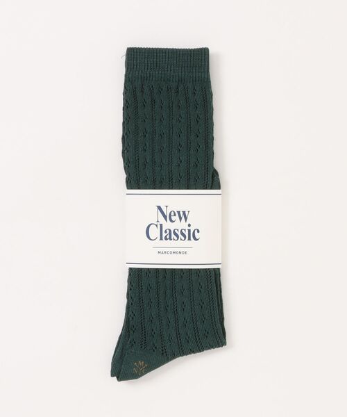 MARCOMONDE(マルコモンド)の「【MARCOMONDE】eyelet socks 120IR-30C(ソックス/靴下・レディース・ダークグリーン/ホワイト/ダークブラウン/ライトイエロー/ブルー/ブラック・FREE)」の5枚目の写真