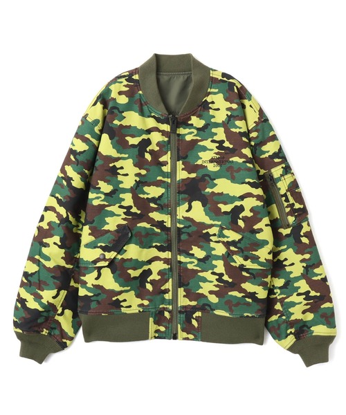 atmos(アトモス)の「atmos Reversible Flight Jacket / アトモス リバーシブル フライト ジャケット(その他アウター・メンズ・ブラック/グリーン系カモフラージュ/グレー系カモフラージュ・M/XL/L)」の2枚目の写真