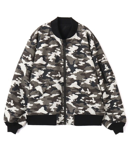 atmos(アトモス)の「atmos Reversible Flight Jacket / アトモス リバーシブル フライト ジャケット(その他アウター・メンズ・ブラック/グリーン系カモフラージュ/グレー系カモフラージュ・M/XL/L)」の3枚目の写真
