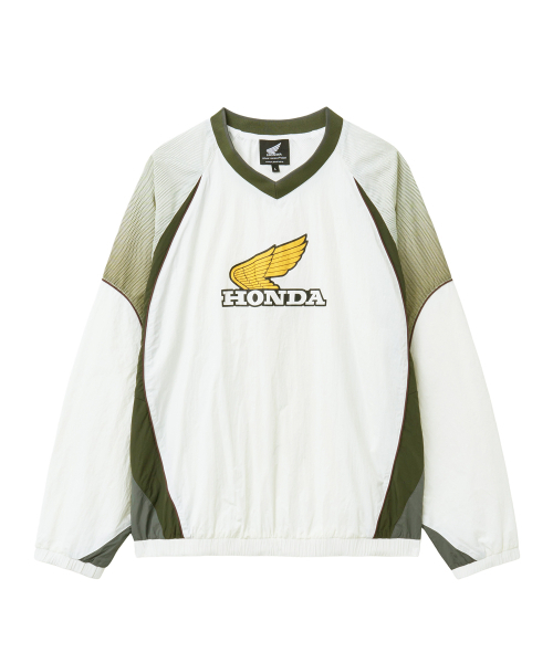 PHYPS MOTORCYCLE(フィップスモーターサイクル)の「Vintage Logo Speed Track nylon Long Sleeve Ivory(Tシャツ/カットソー・レディース・その他・LARGE/X-LARGE/SMALL/MEDIUM)」の1枚目の写真