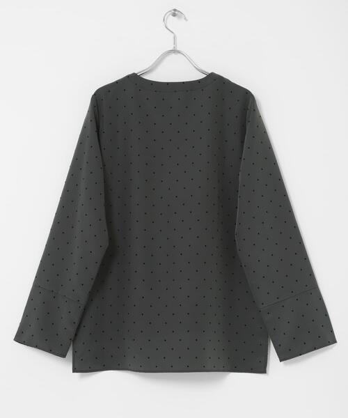 SENSE OF PLACE by URBAN RESEARCH（センスオブプレイスバイアーバンリサーチ）の「『イージーケア』ドットアソートTブラウス（シャツ/ブラウス・レディース・グレー系その他/ホワイト系その他/ベージュ・ONE）」の7枚目の写真