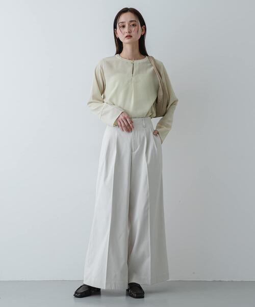 SENSE OF PLACE by URBAN RESEARCH（センスオブプレイスバイアーバンリサーチ）の「『イージーケア』ドットアソートTブラウス（シャツ/ブラウス・レディース・グレー系その他/ホワイト系その他/ベージュ・ONE）」の19枚目の写真