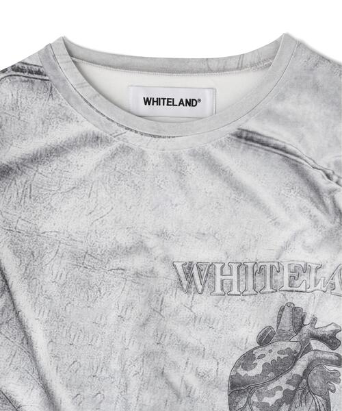 WHITELAND(ホワイトランド)の「WHITELAND/ホワイトランド/TRANSCRIPTION L/S TEE(Tシャツ/カットソー・メンズ・グレー・F)」の3枚目の写真