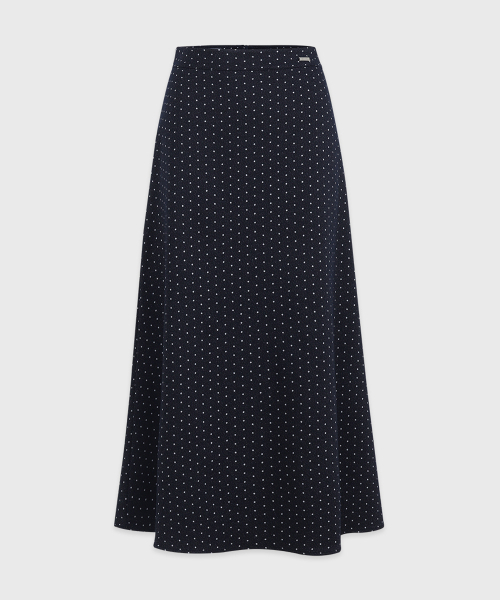 MICANE(ミケーネ)の「ケイドドットロングスカート(スカート・レディース・ダークネイビー・X-SMALL/SMALL/MEDIUM/LARGE/X-LARGE/XX-LARGE)」の6枚目の写真