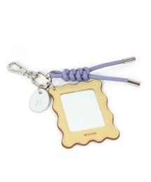 Beau're（ヴュレ）の「【BEAURE/ビュレ】ミラー フレーム レザー チャーム（手鏡/メイクミラー）」